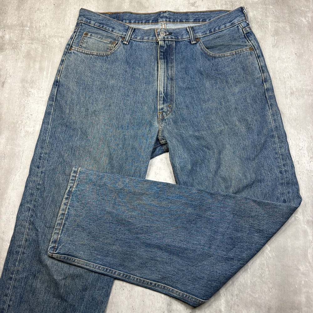 Levi's 550 Men's Relaxed Fit Jeans -Stonewash Blue 36x30 Straight Cotton USA
